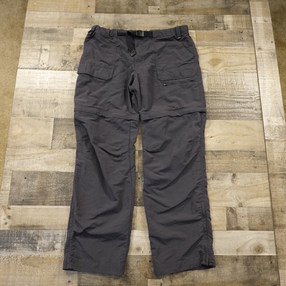 Eddie Bauer Rainier Convertible Pants men's large gray
